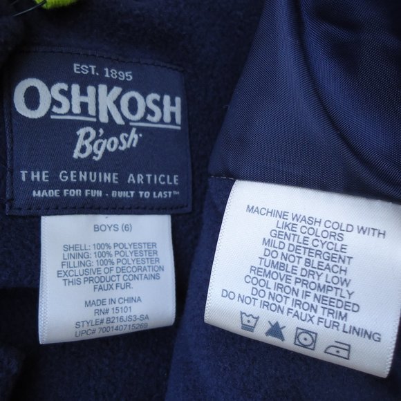 SIZE 6. OshKosh B'gosh®colorblock puffer jacket. - Picture 6 of 8